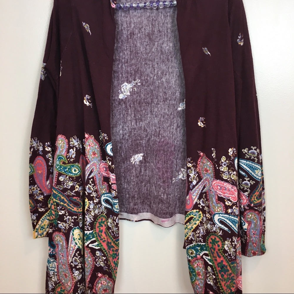 Anthropology Sparrow Azimuth Paisley Cardigan - Picture 3 of 7